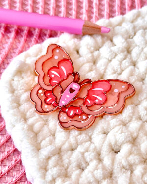 Oleander Butterfly Enamel Pin Badge