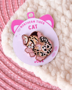 Northern Tiger Cat Enamel Pin Badge