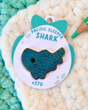 Pacific Sleeper Shark Enamel Pin Badge