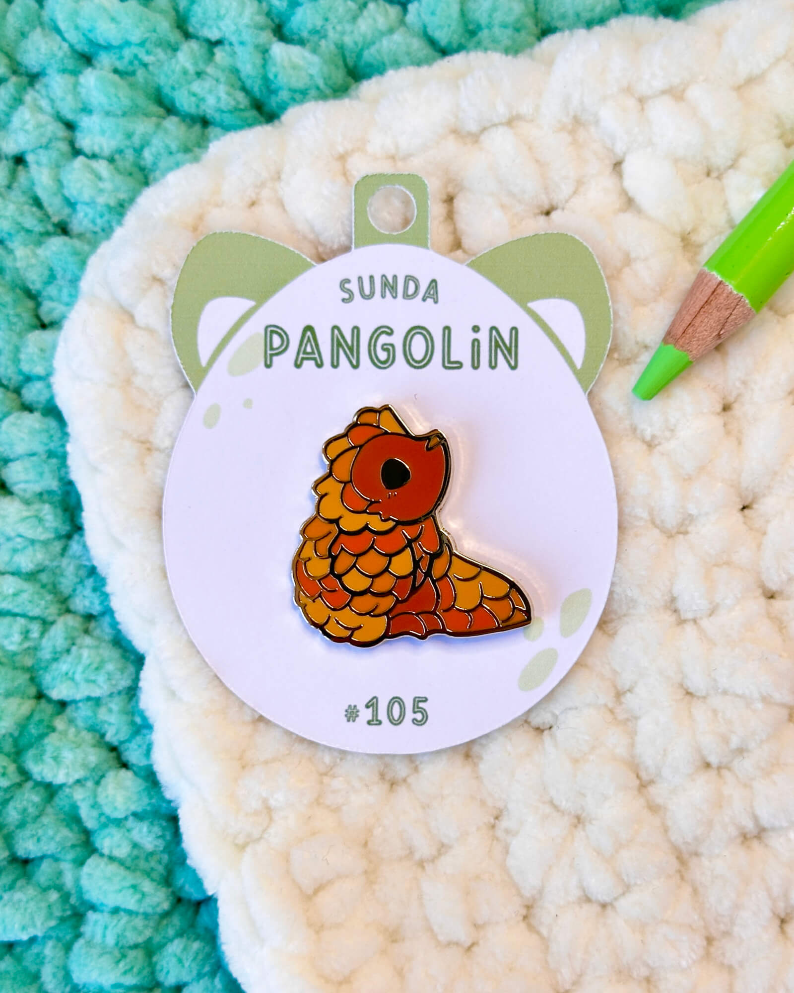 Pangolin Enamel Pin - Designed by Evy Benita - Critumi Series - All Rights Reserved (3) - Evy Benita