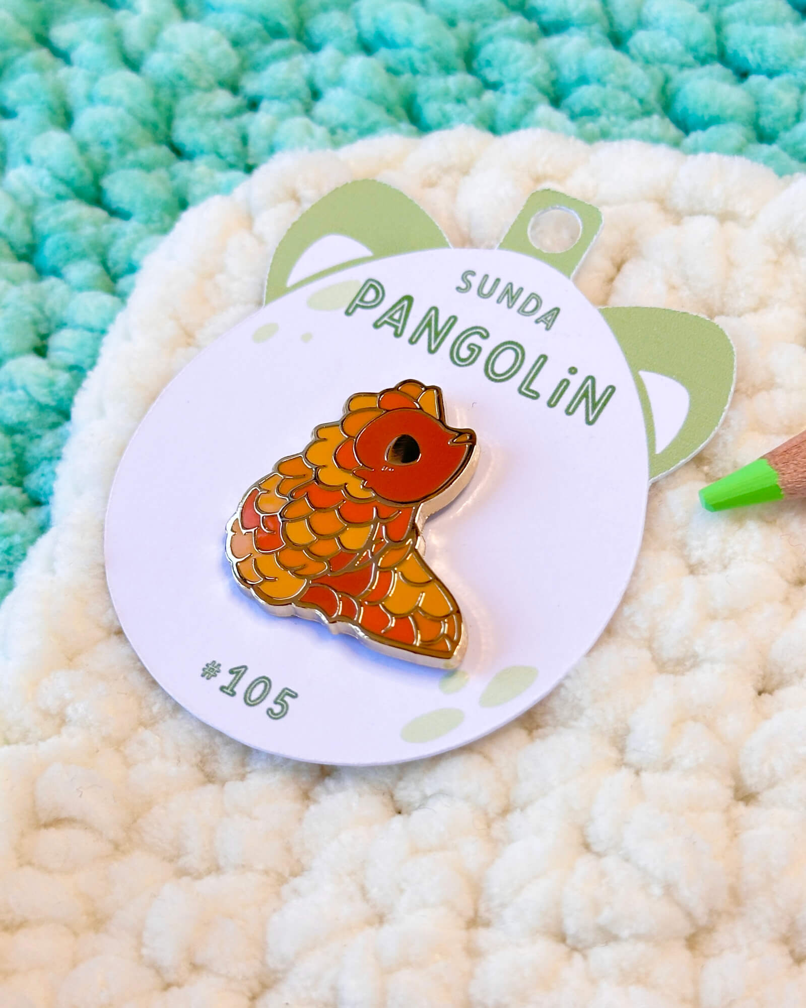 Pangolin Enamel Pin - Designed by Evy Benita - Critumi Series - All Rights Reserved (4) - Evy Benita