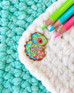 Panther Chameleon Enamel Pin Badge