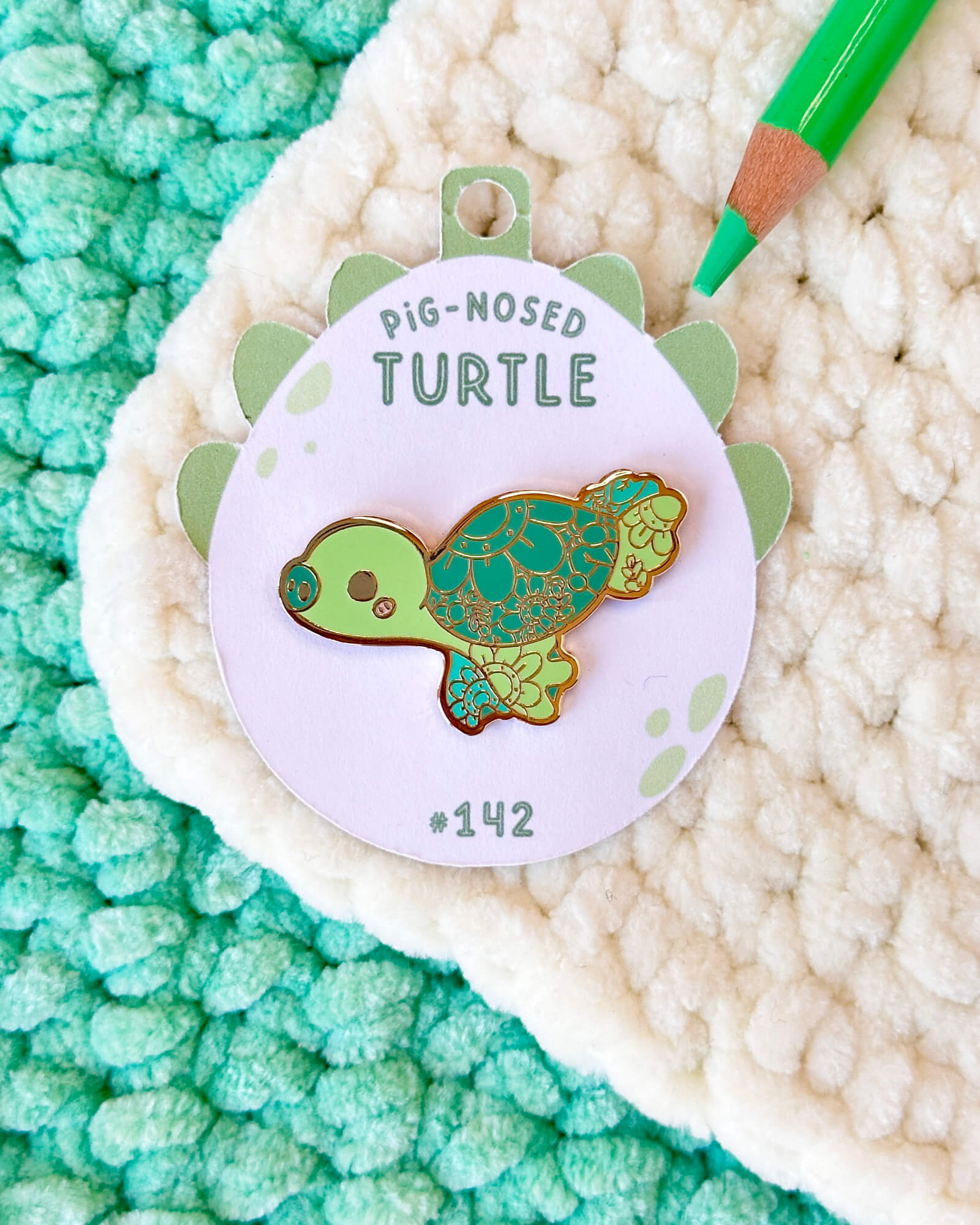 Pig Nosed River Turtle Enamel Pin - Designed by Evy Benita - Critumi Series - All Rights Reserved (3) - Evy Benita