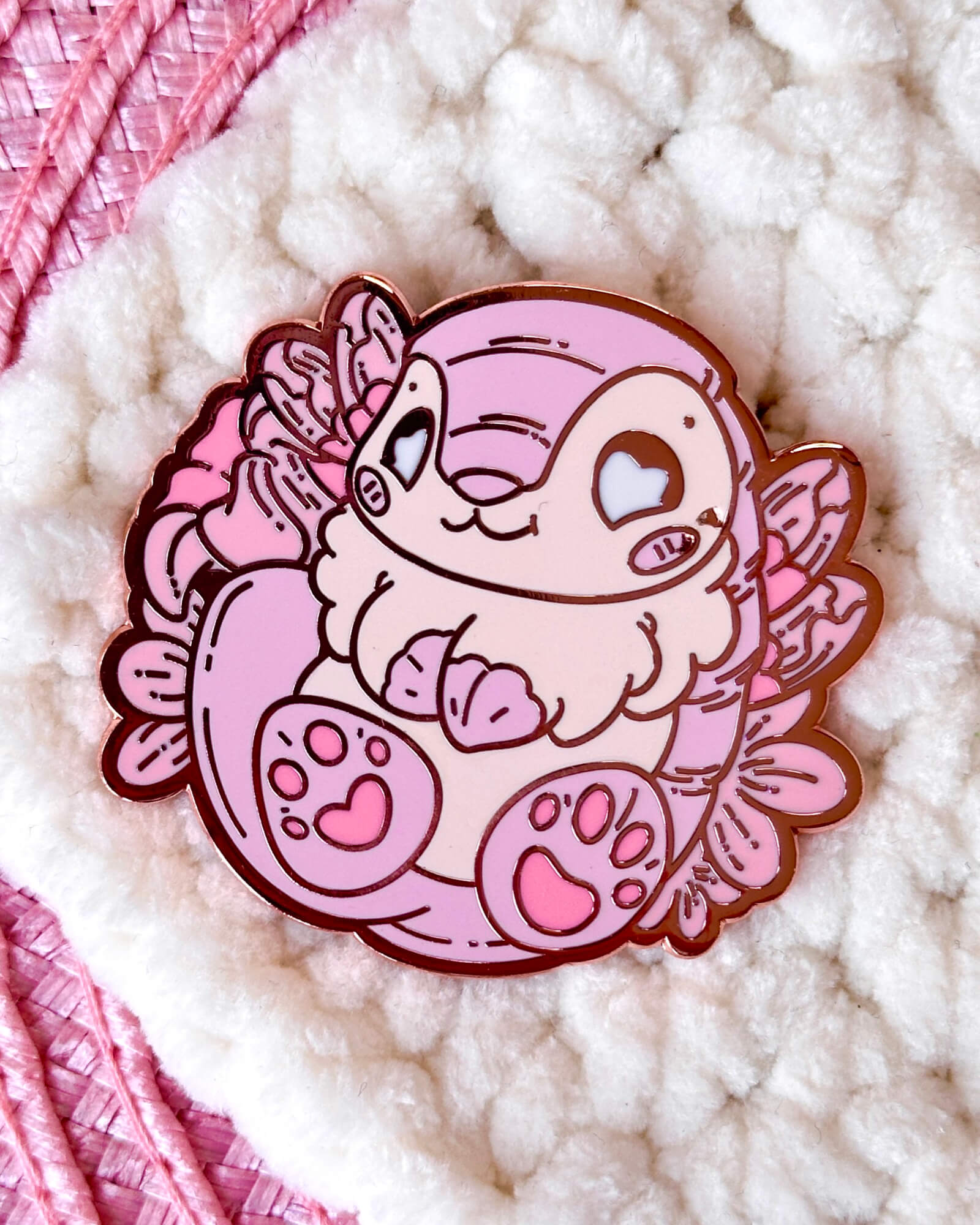 Pink Fairy Armadillo Enamel Pin by Evy Benita - Critumi Series - All Rights Reserved (5) - Evy Benita