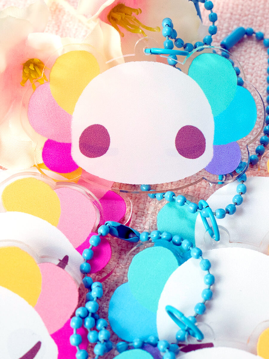 Rainbow Axolotl Acrylic Keychain by Evy Benita 001 - Evy Benita