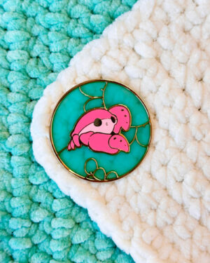 Translucent Red Claw Crab Enamel Pin Badge