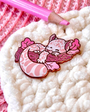 Snow Leopard Enamel Pin Badge