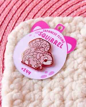 Exploring Sakura Squirrel Enamel Pin Badge