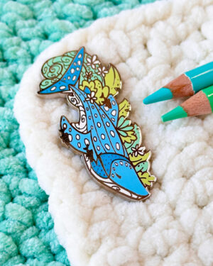 Seaweed Whale Shark Enamel Pin Badge