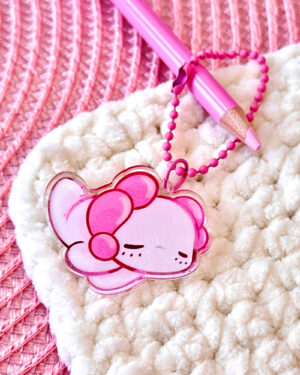 Sleepy Lottie the Lotl Acrylic Keychain