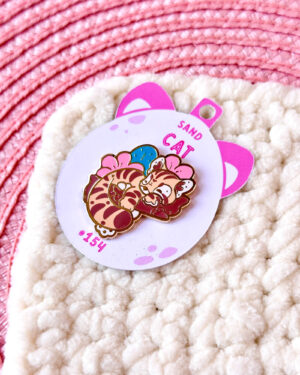 Sand Cat Enamel Pin Badge