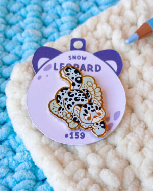 Snow Leopard Enamel Pin Badge