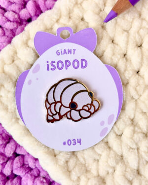 Iridescent Isopod Enamel Pin Badge