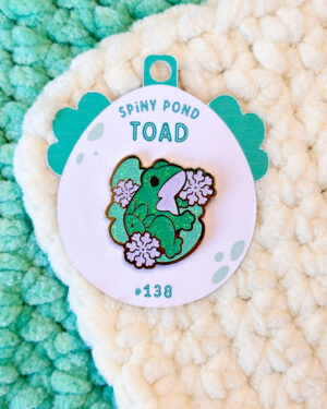 Sparkly Winter Toad Enamel Pin Badge