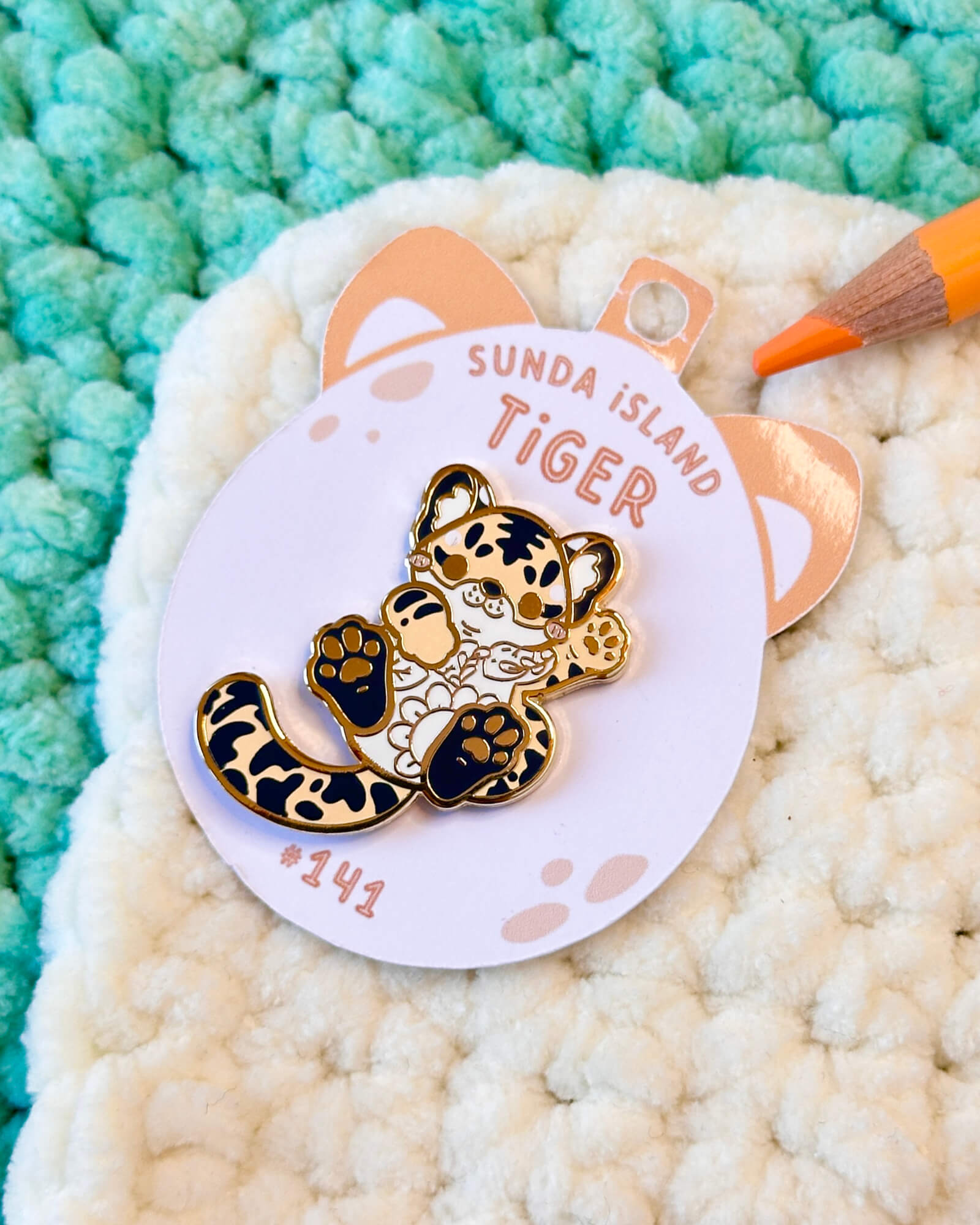 Sunda Island Tiger Enamel Pin - Designed by Evy Benita - Critumi Series - All Rights Reserved (3) - Evy Benita