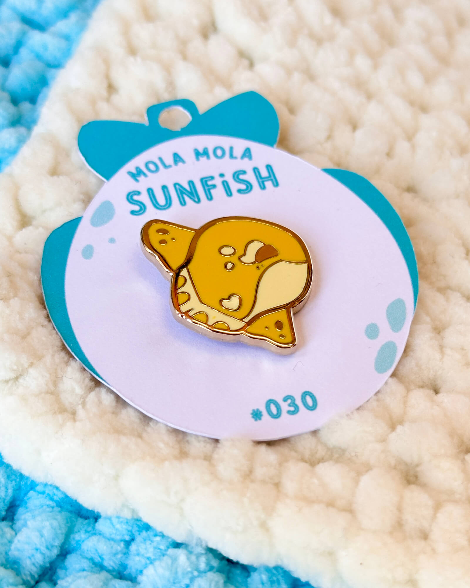 Sunny Mola Mola Sunfish Enamel Pin - Designed by Evy Benita - Critumi Series - All Rights Reserved (4) - Evy Benita