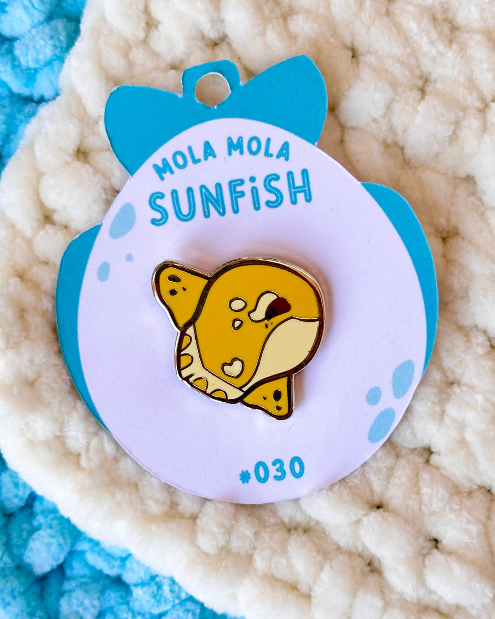 Sunny Mola Mola Sunfish Enamel Pin - Designed by Evy Benita - Critumi Series - All Rights Reserved (5) - Evy Benita