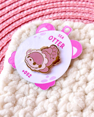 Swimming Sea Otter Enamel Pin Badge