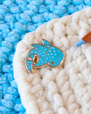 Swimming Whale Shark Enamel Pin - Designed by Evy Benita - Critumi Series - All Rights Reserved (2) - Evy Benita