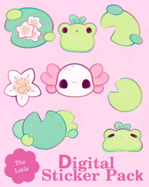 The Lotls in Lily Pond Valley Digital Sticker Pack
