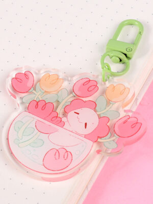 Tulip Teacup Lotl Acrylic Keychain