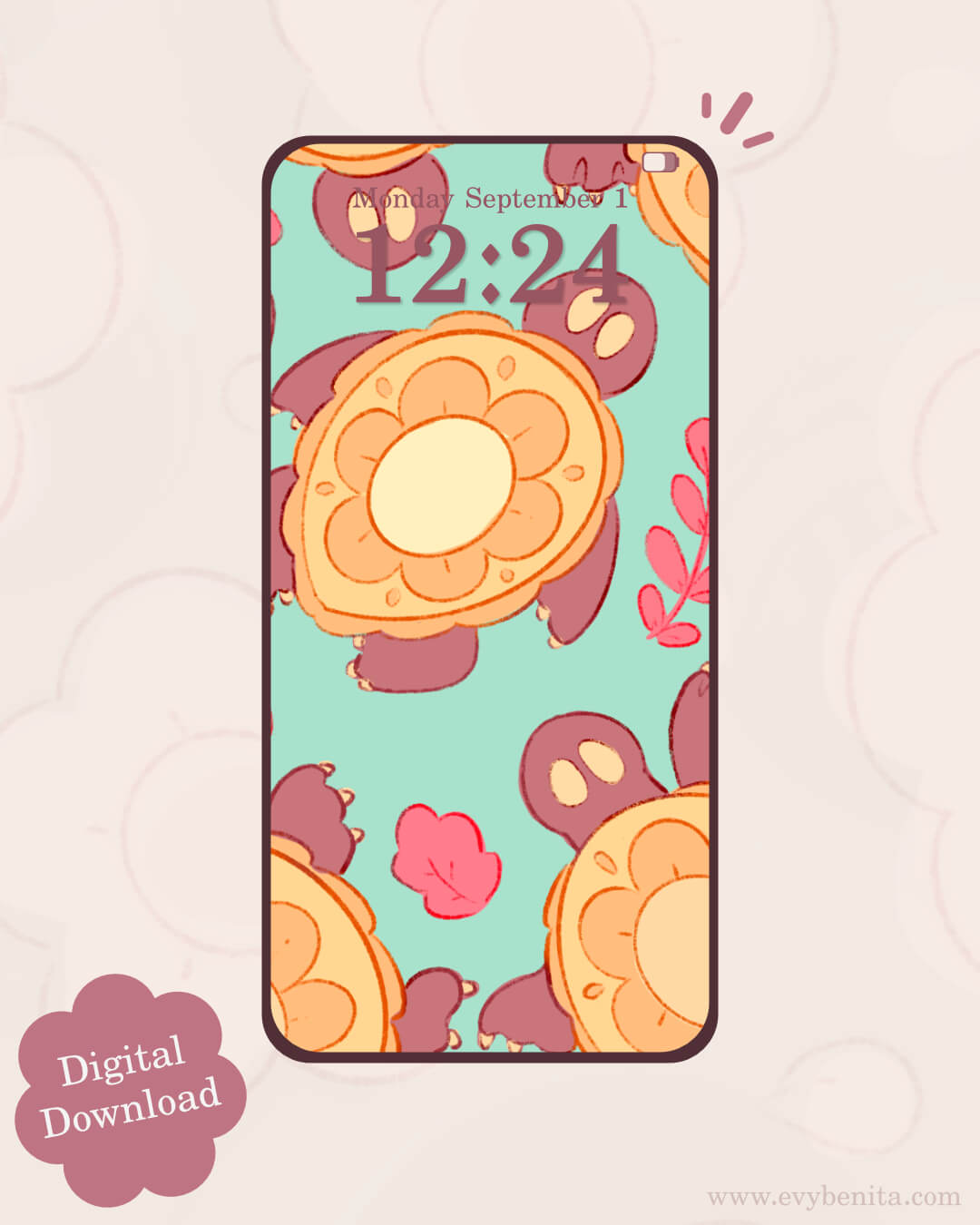 Wallpaper Autumn Turtles 10 - Evy Benita