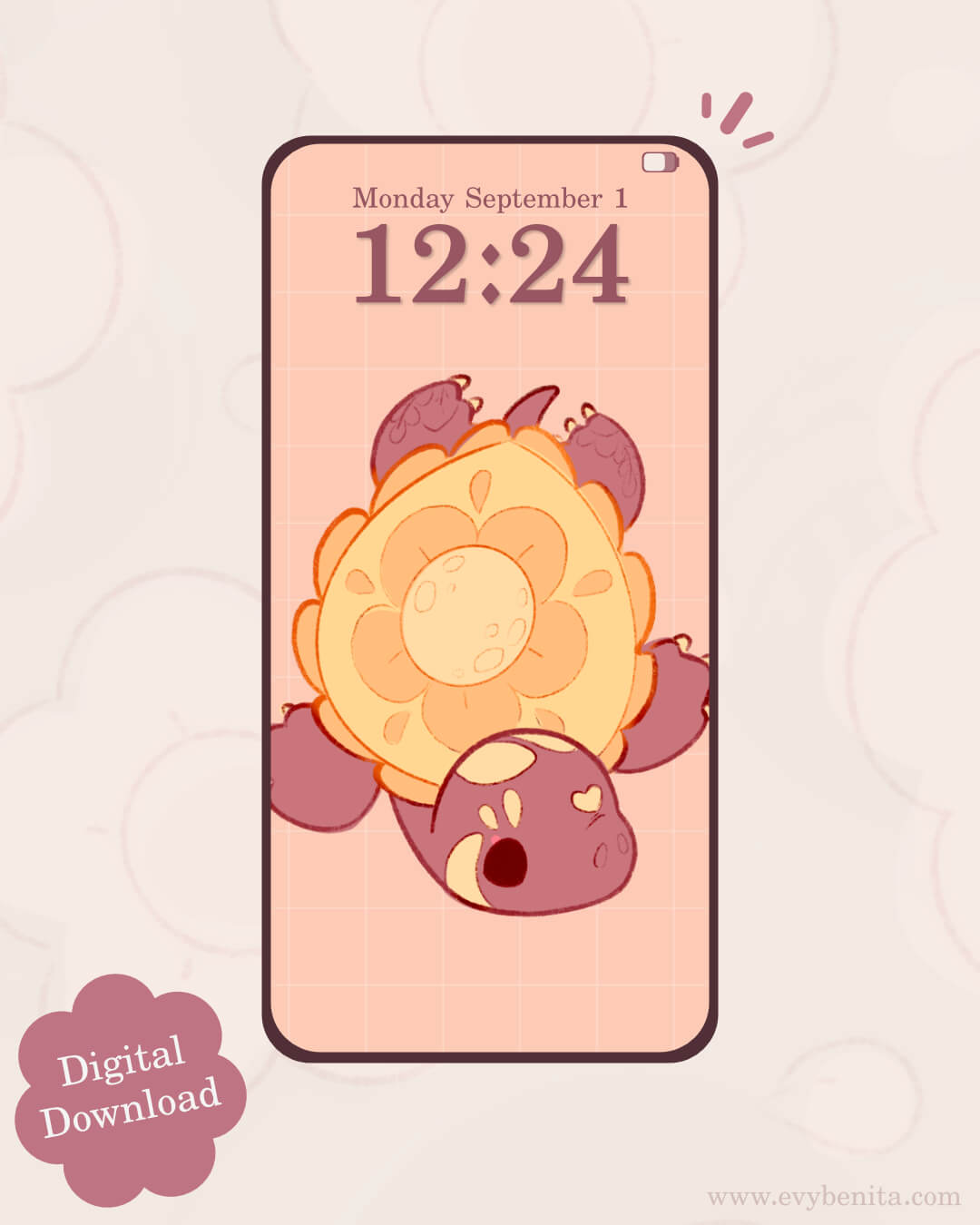 Wallpaper Autumn Turtles 3 - Evy Benita