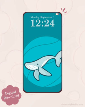 Blue Whale Digital Wallpaper