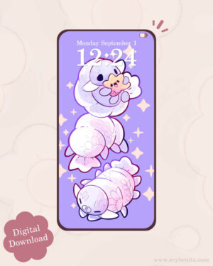 Cosmic Isopods Digital Wallpaper