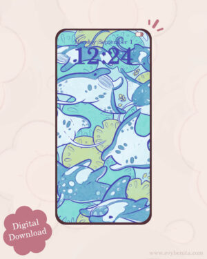 Manta Ray Dreams Digital Wallpaper