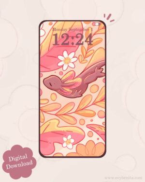 Autumnal Mudpuppy Digital Wallpaper