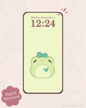 Lime Froot Frog Digital Wallpaper