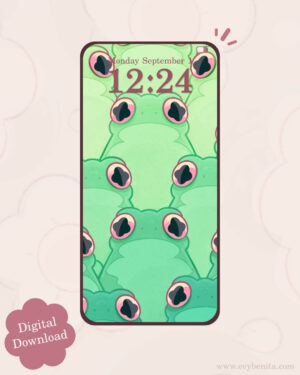 Staring Frogs Digital Wallpaper