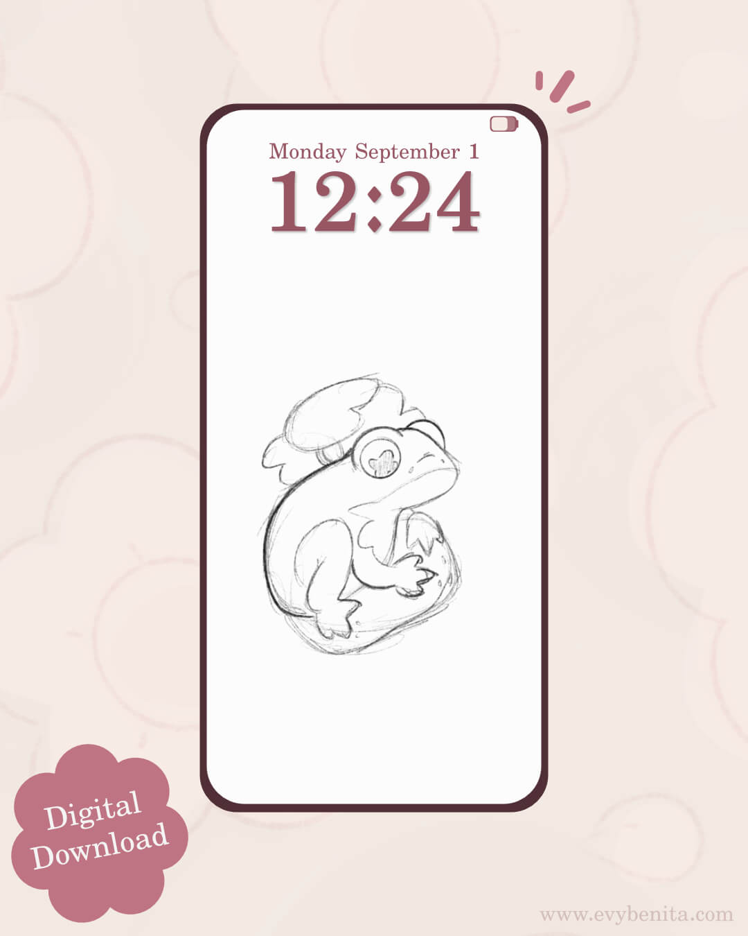 Wallpaper Pack Frog Sketch 11 - Evy Benita