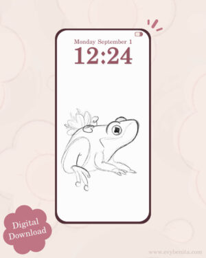 Sketchbook Frog Digital Wallpaper