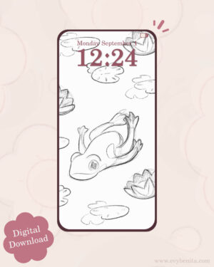 Sketchbook Frog Digital Wallpaper