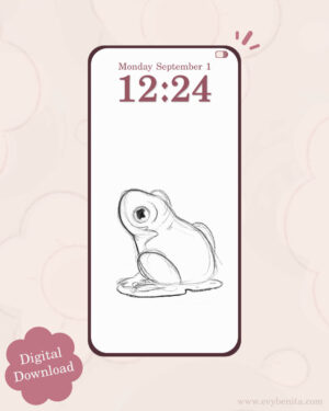 Sketchbook Frog Digital Wallpaper