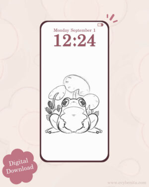 Sketchbook Frog Digital Wallpaper