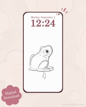 Sketchbook Frog Digital Wallpaper