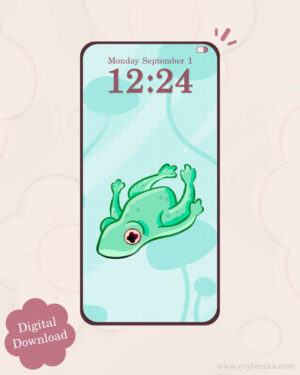 Green Frog Digital Wallpaper