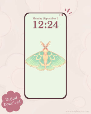 Blackbelly Looper Moth Digital Wallpaper