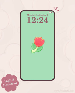 Simple Tulip Digital Wallpaper