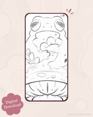 Sketchbook Mushroom Toad Digital Wallpaper