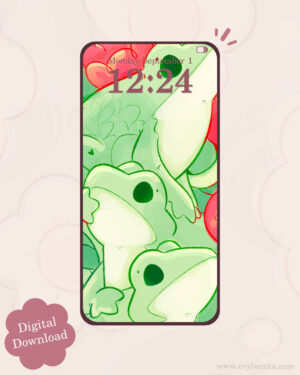 Tulip Frog Stack Digital Wallpaper