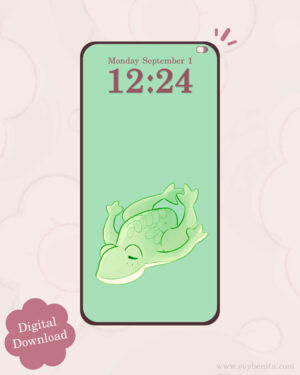 Swimming Frog Digital Wallpaper