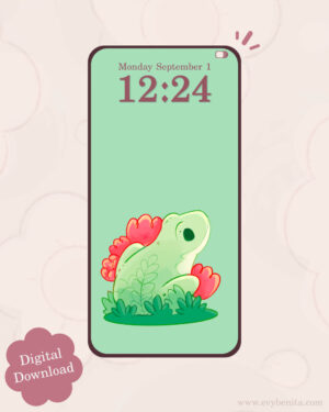 Tulip Frog Digital Wallpaper