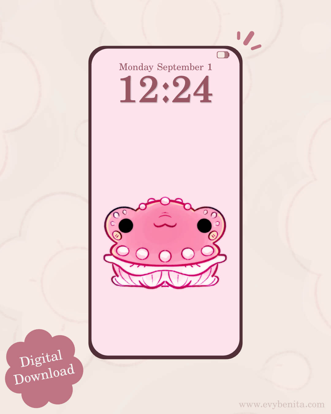 Wallpaper Pack Winter Mushroom Frog 4 - Evy Benita