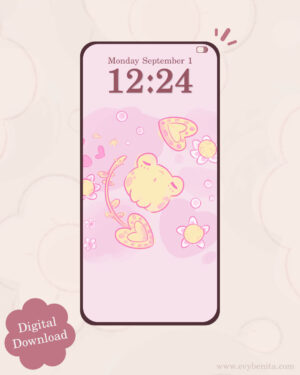 Honey Blossom Dreams Digital Wallpaper