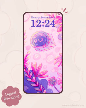 Sea Jelly Dreams Digital Wallpaper