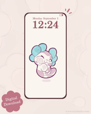 Squishy Leo the Lotl Digital Wallpaper